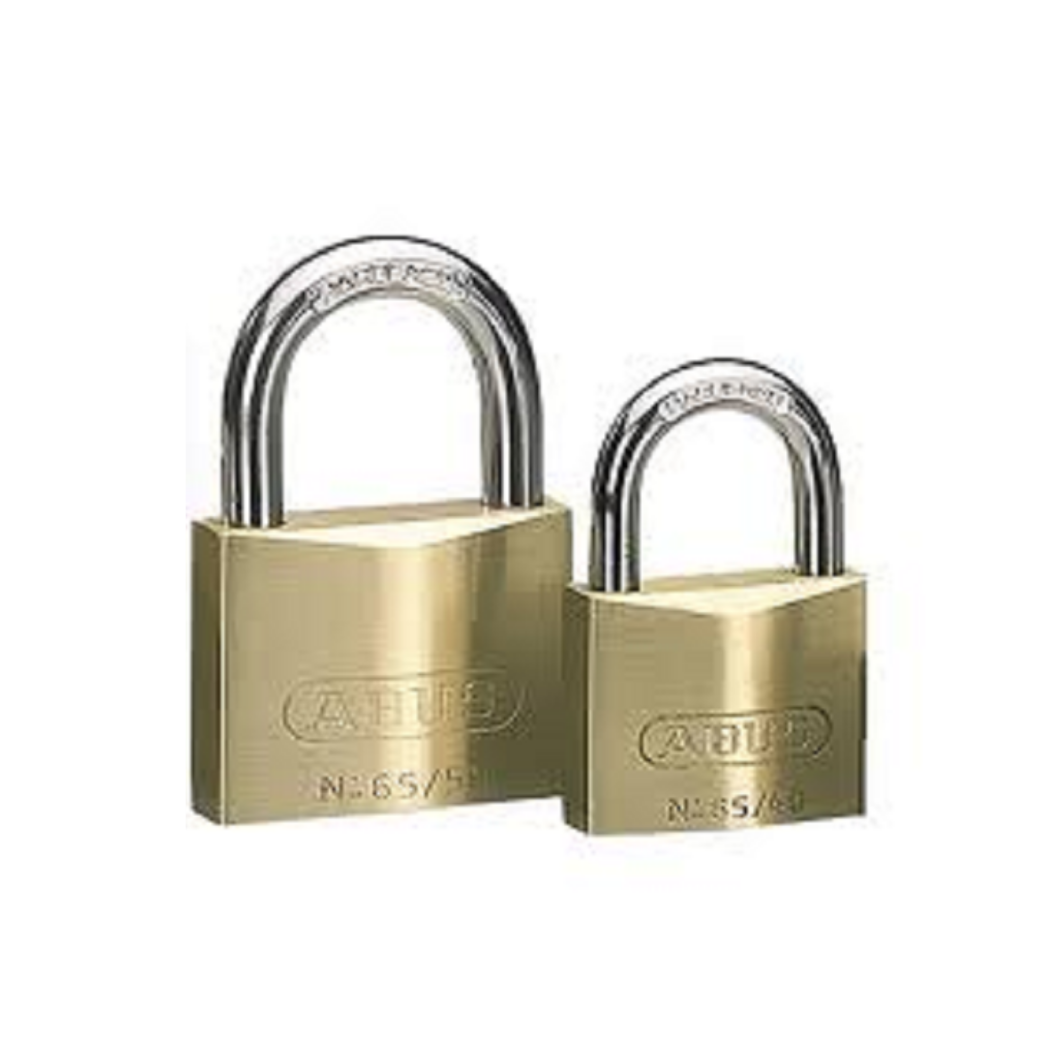 Abus hangslot 65/25 gehard staal goud