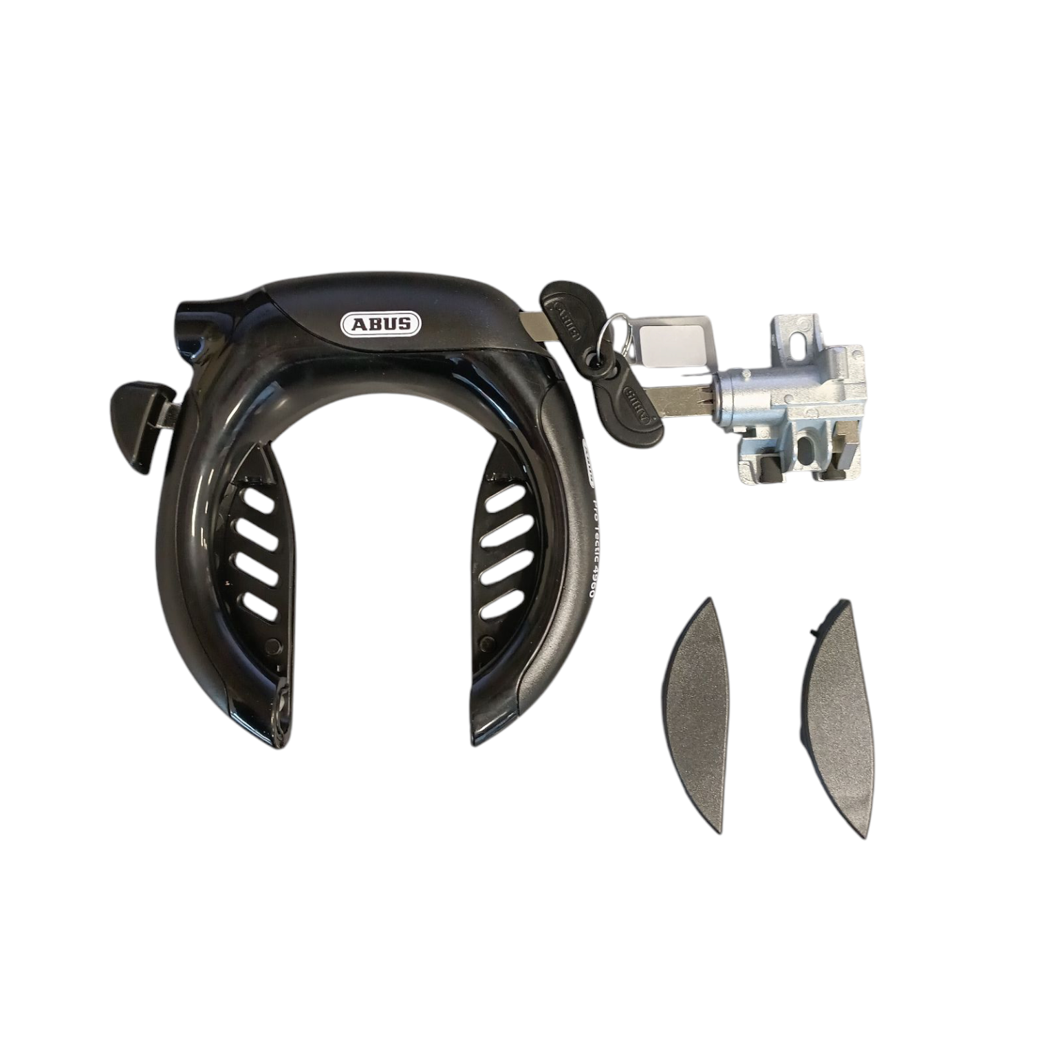 Abus ringslot Pro Tectic 4960 LHNKR zwart mat met Bosch intube accu slot (werkplaatsverpakking).