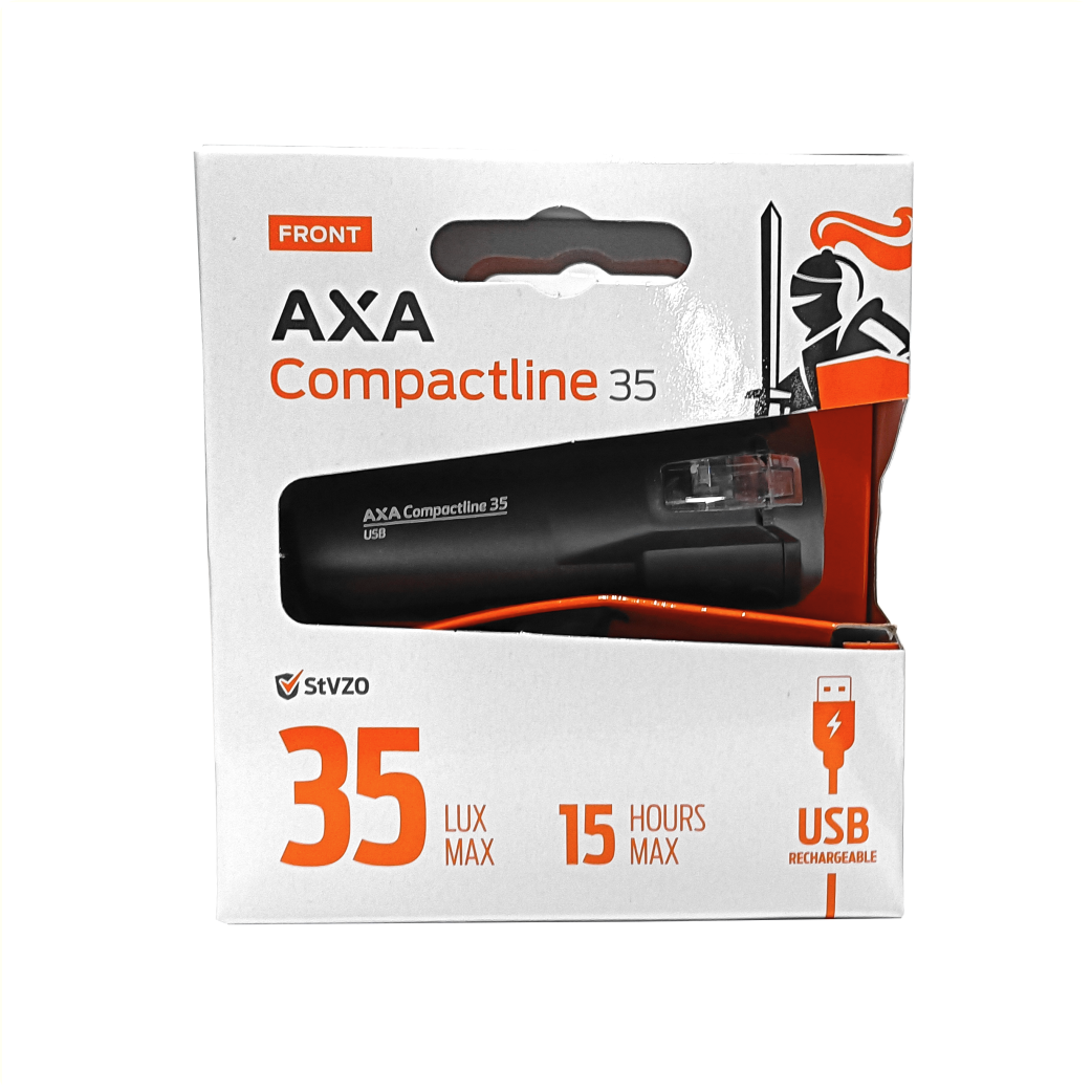 Axa DWN 50 50 lux LED lamp. Bevestiging dmv rubberen band. USB oplaadbaar. (hangverpakking)