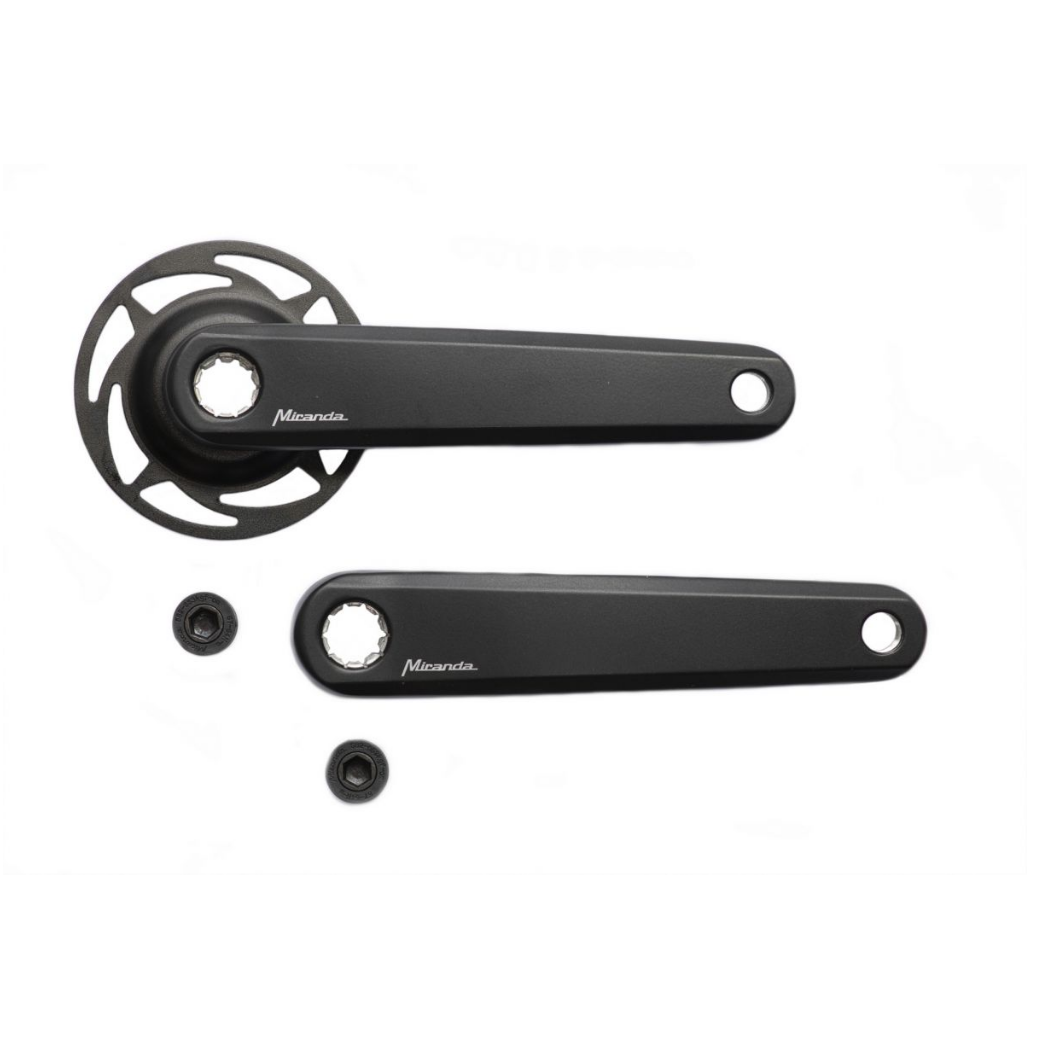 Miranda e-bike crankset bosch 2 isis delta 170mm zwart + r-ring 857720 Miranda e-bike crankset bosch 2 isis delta 170mm zwart + r-ring 857720