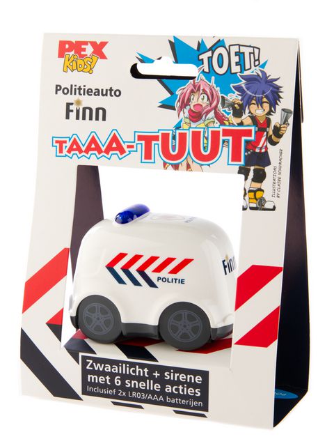PexKids Toeter Politie Finn. 6 verschillende programma's met licht en geluid