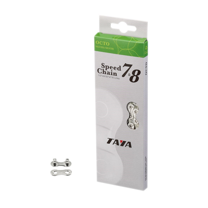 Taya Octo ketting 7/8-speed zilver, 1/2x3/32 116L