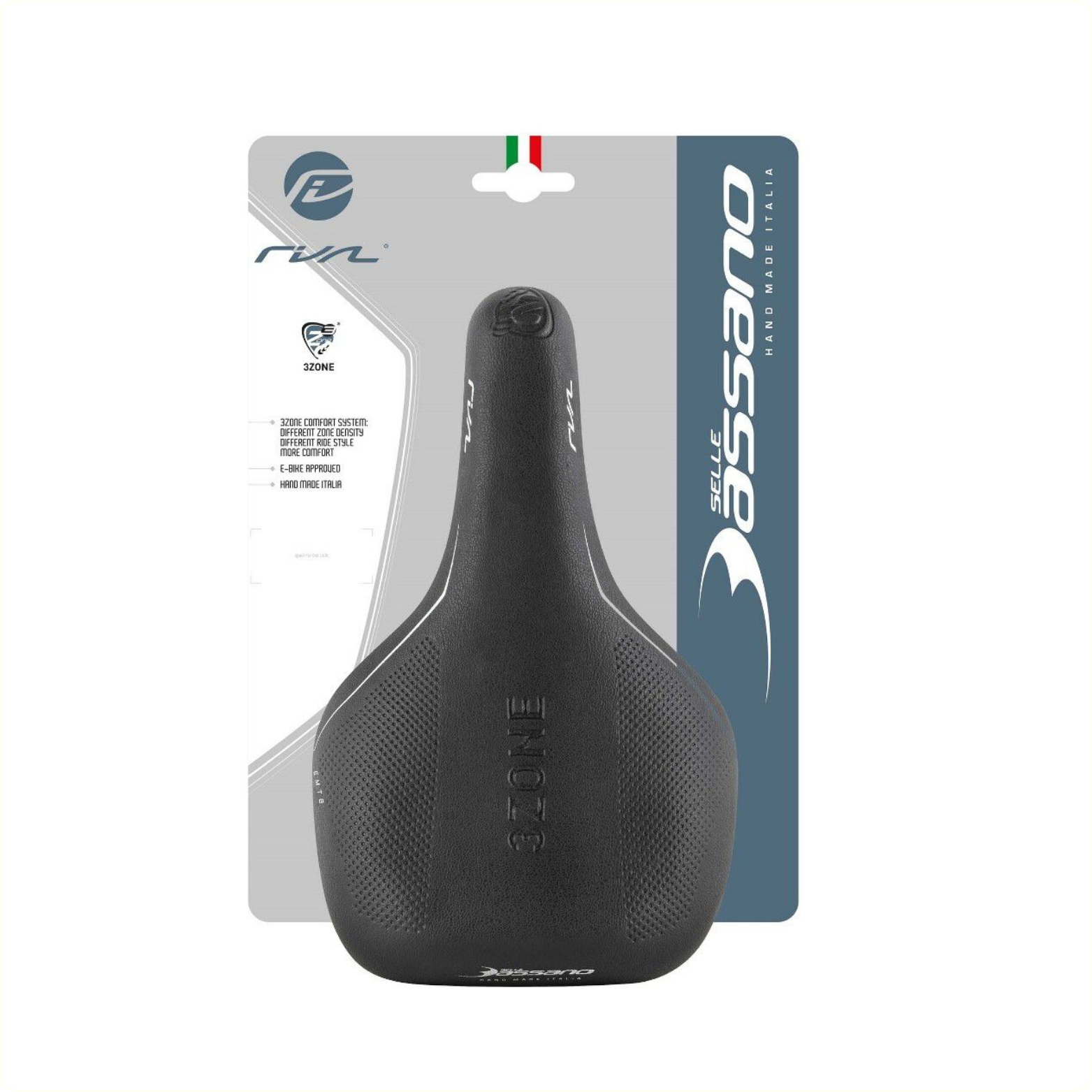 Selle Bassano zadel, Rivale 3zone Sport, zwart
