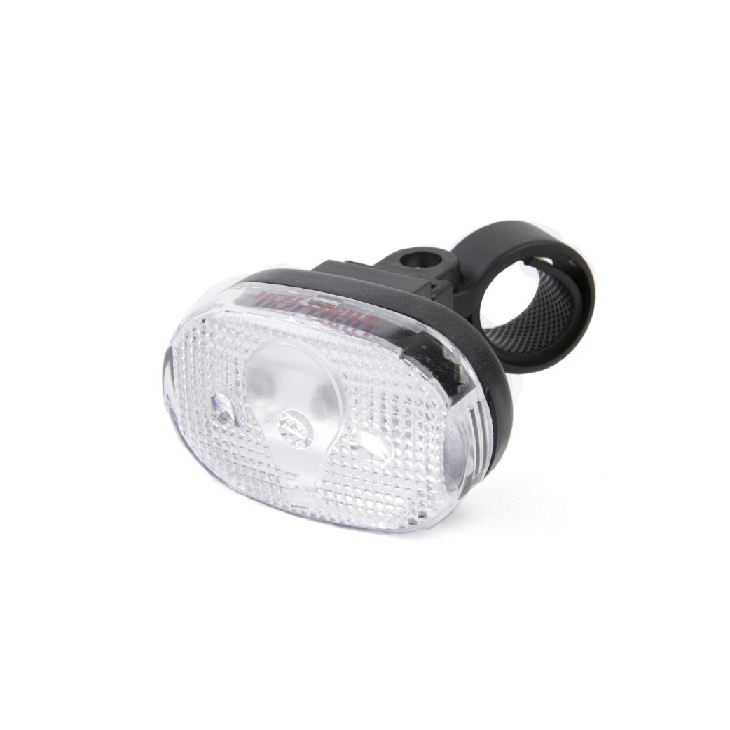 IkziLight koplamp, 3 leds, ovaal, wit Batterij
