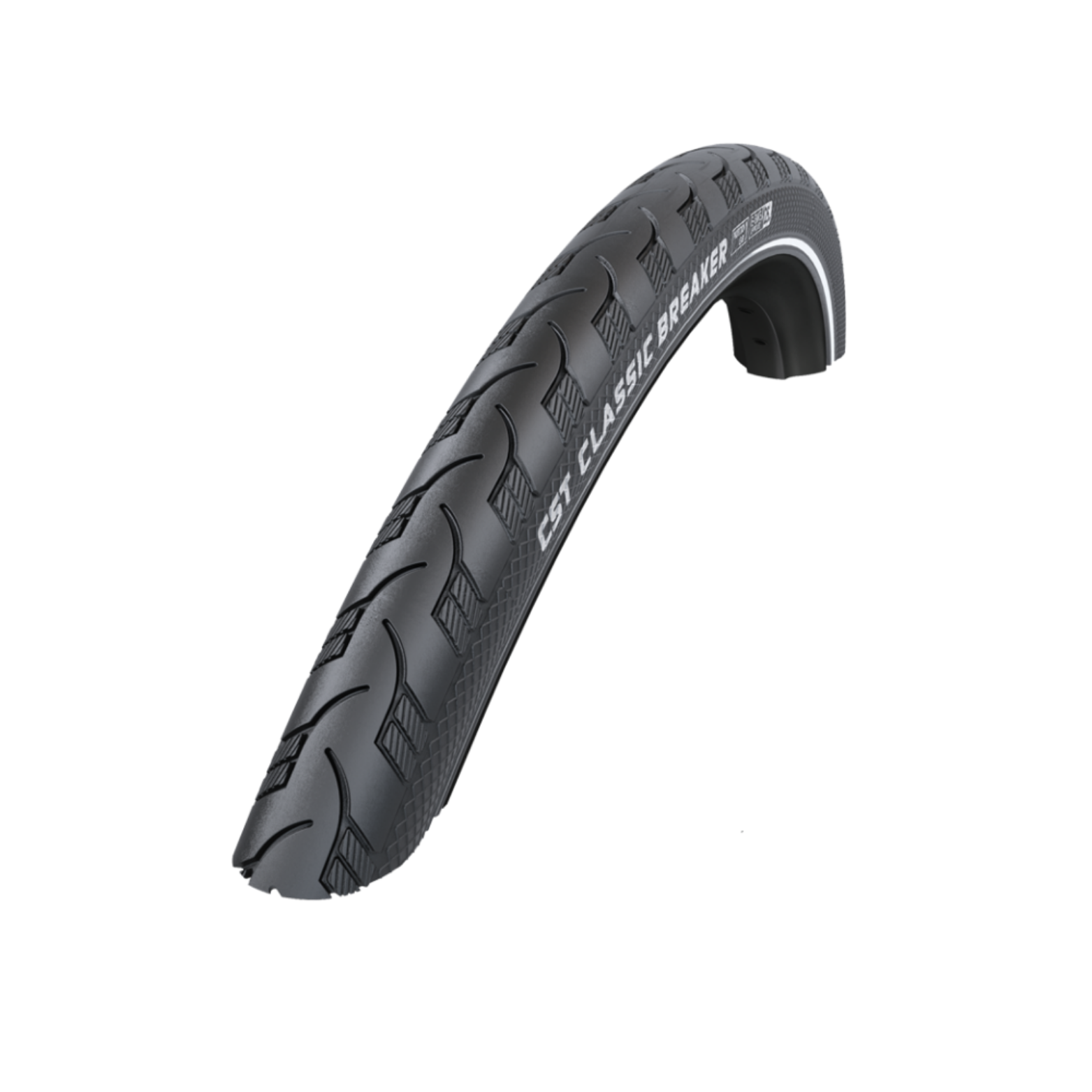 CST Breaker (1 mm anti-lek) Zwart met zijreflectie. 28x1.50 ETRTO 40-622