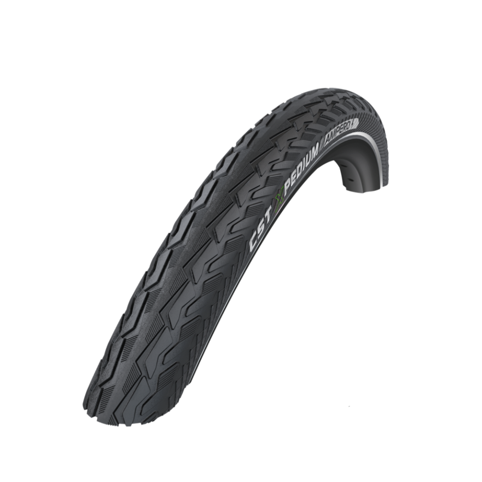 CST Xpedium Ampero (2mm anti-lek) Zwart met reflectie. 28x1.50, ETRTO 40-622