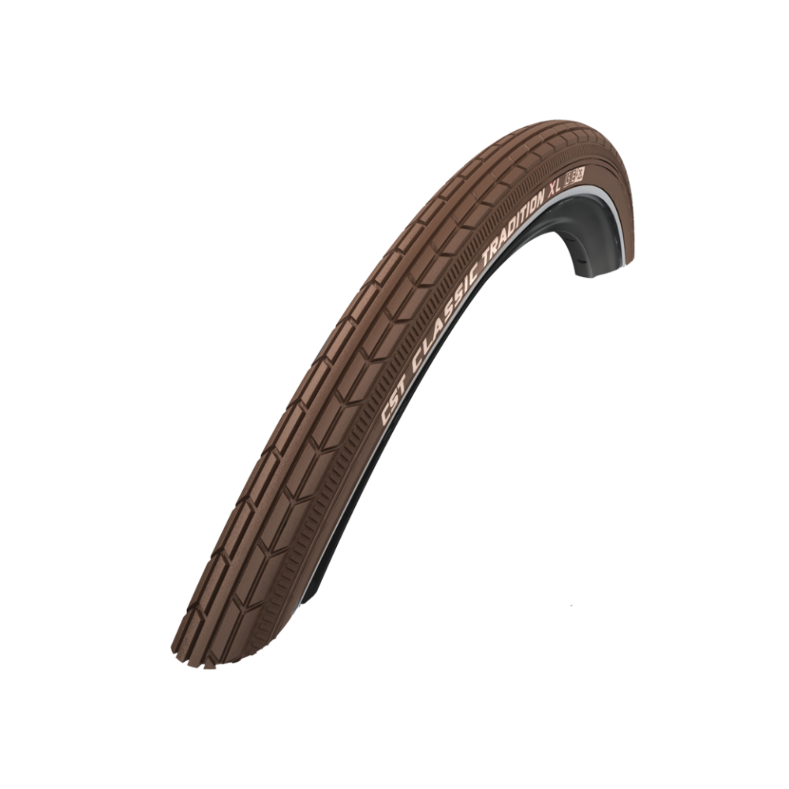 CST Classic Tradition XL (3mm anti-lek) bruin met reflectie. 28x1.75, ETRTO 47-622