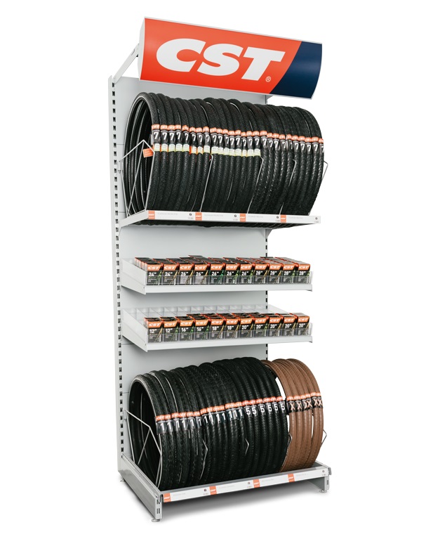 Cst bandenschap optie 2 met ruimte voor ongeveer 50 buiten- en 240 binnenbanden. afbeelding