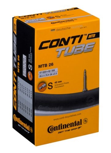 Continental MTB 26 binnenband, 26x1.75/2.5 , ETRTO 47/62-559, 42mm frans/sclaverand ventiel