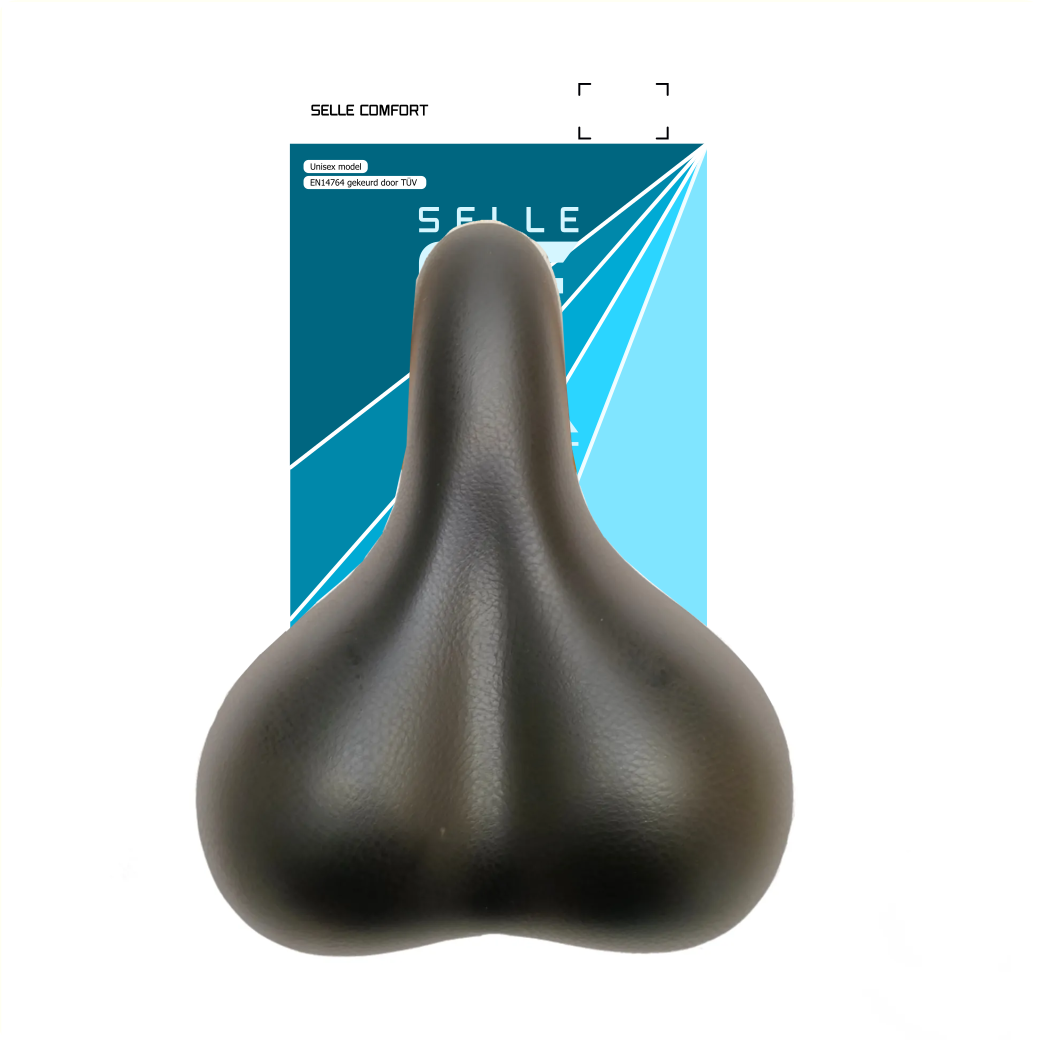 Selle Comfort zadel City zwart, zonder strop .