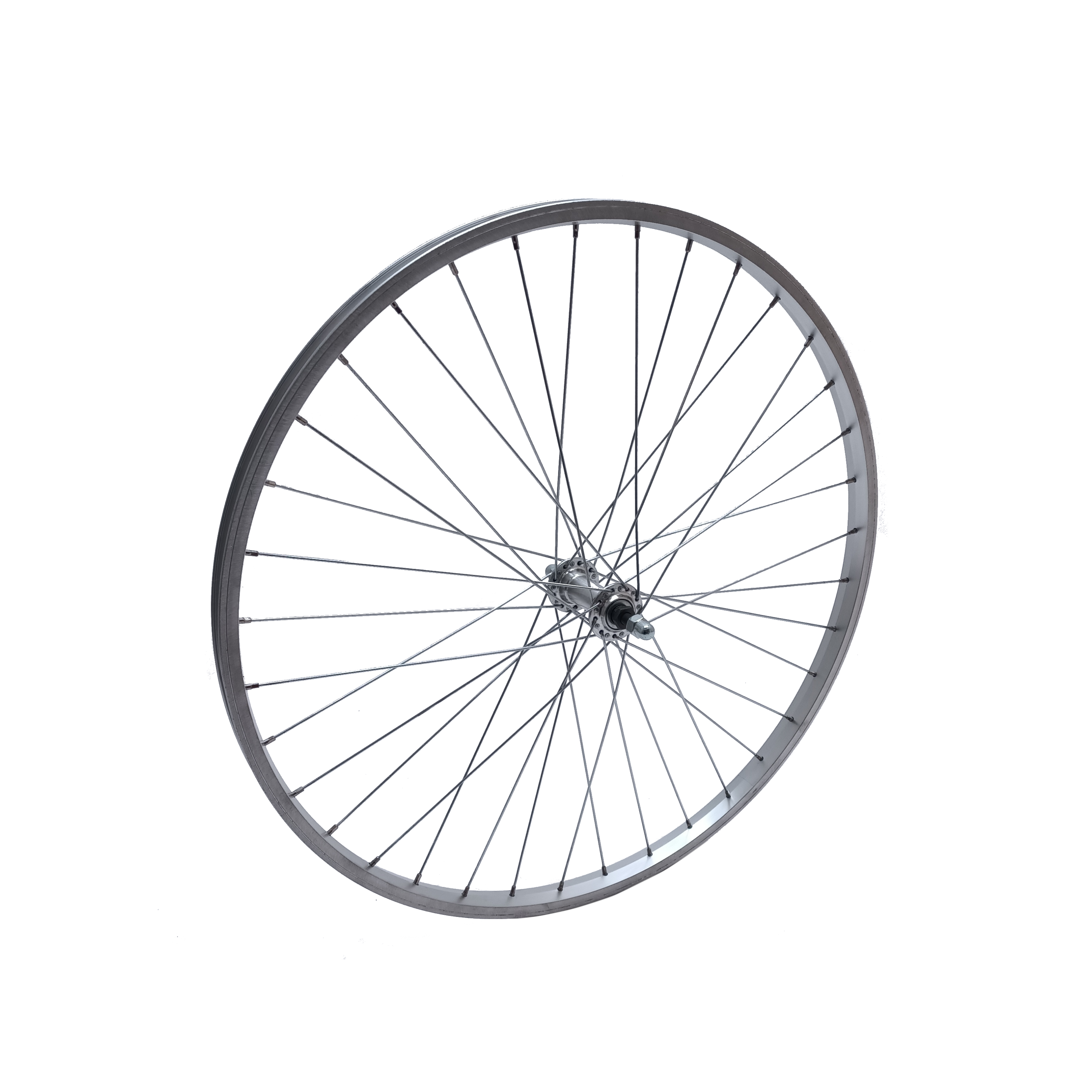 Voorwiel 26x1.75 inch Aluminium velg, vaste as, zilver afbeelding