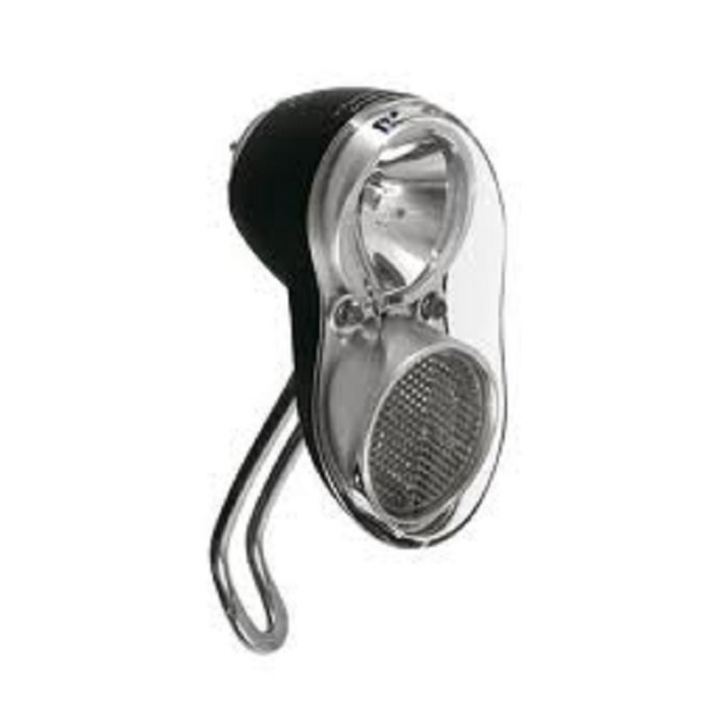 Falkx led koplamp style 3 leds met rvs beugel, incl. batterijen (werkplaatsverpakking).