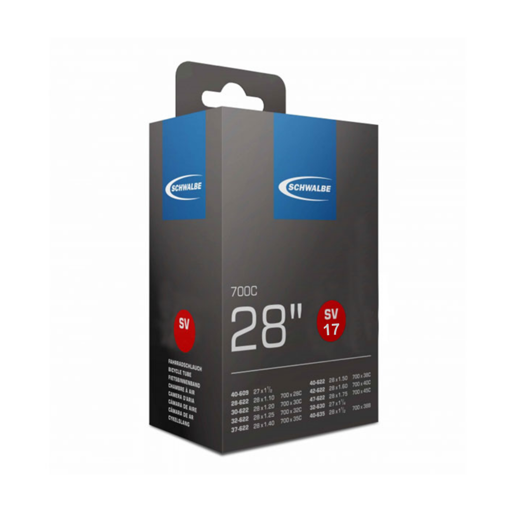 Schwalbe binnenband, 28x1 5/8x1 3/8,700x28-45C ETRTO  47-622/635, Presta/Frans 60mm SV17,