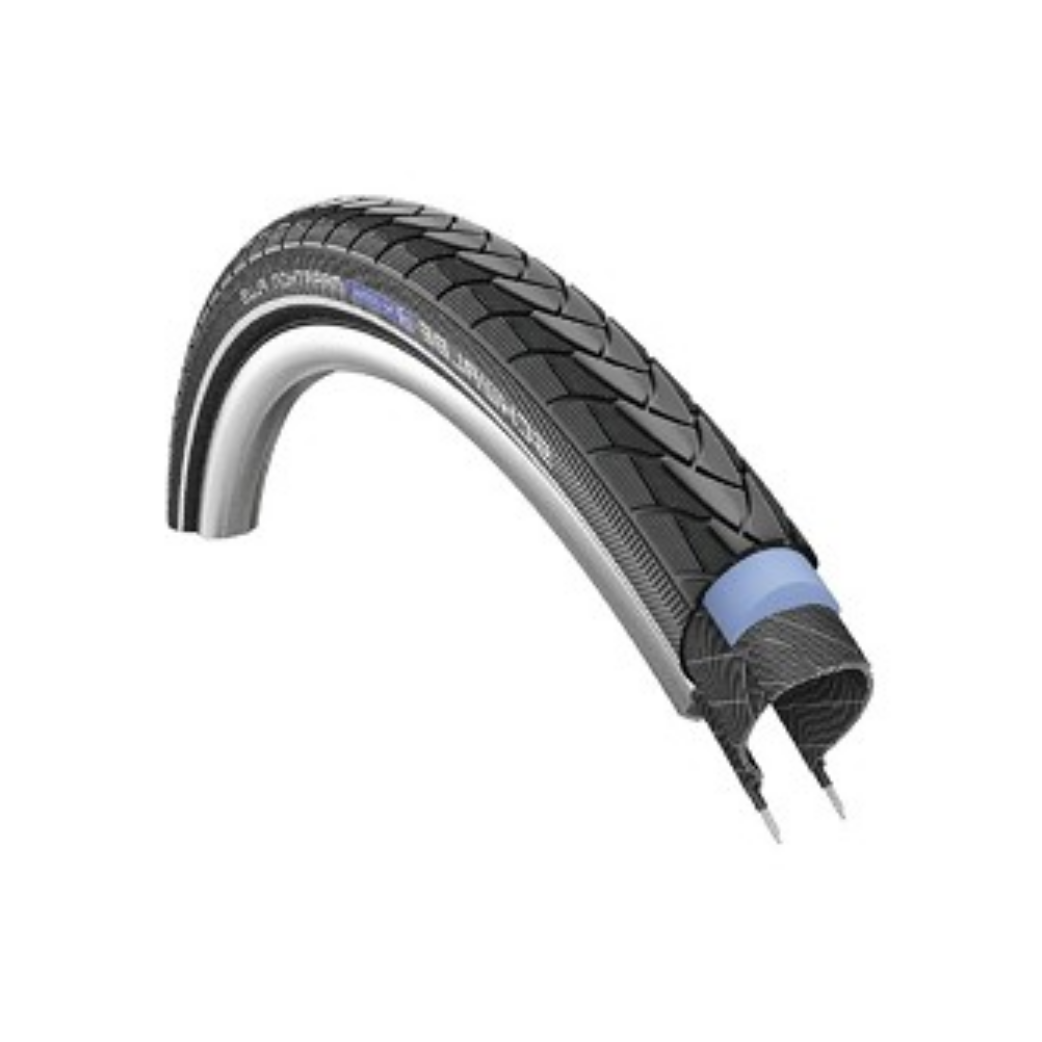 Schwalbe Marathon plus (Smartguard 5mm anti-lek), Zwart met reflectie, 28x1.75, ETRTO 47-622