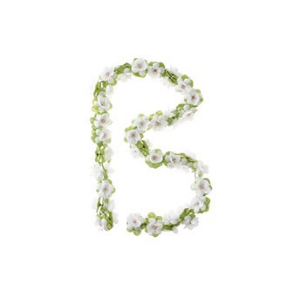Basil Roses Flower Garland - bloemenstreng - wit Basil Roses Flower Garland - bloemenstreng - wit