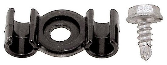 Kabelklem dubbel met parker. Per 25