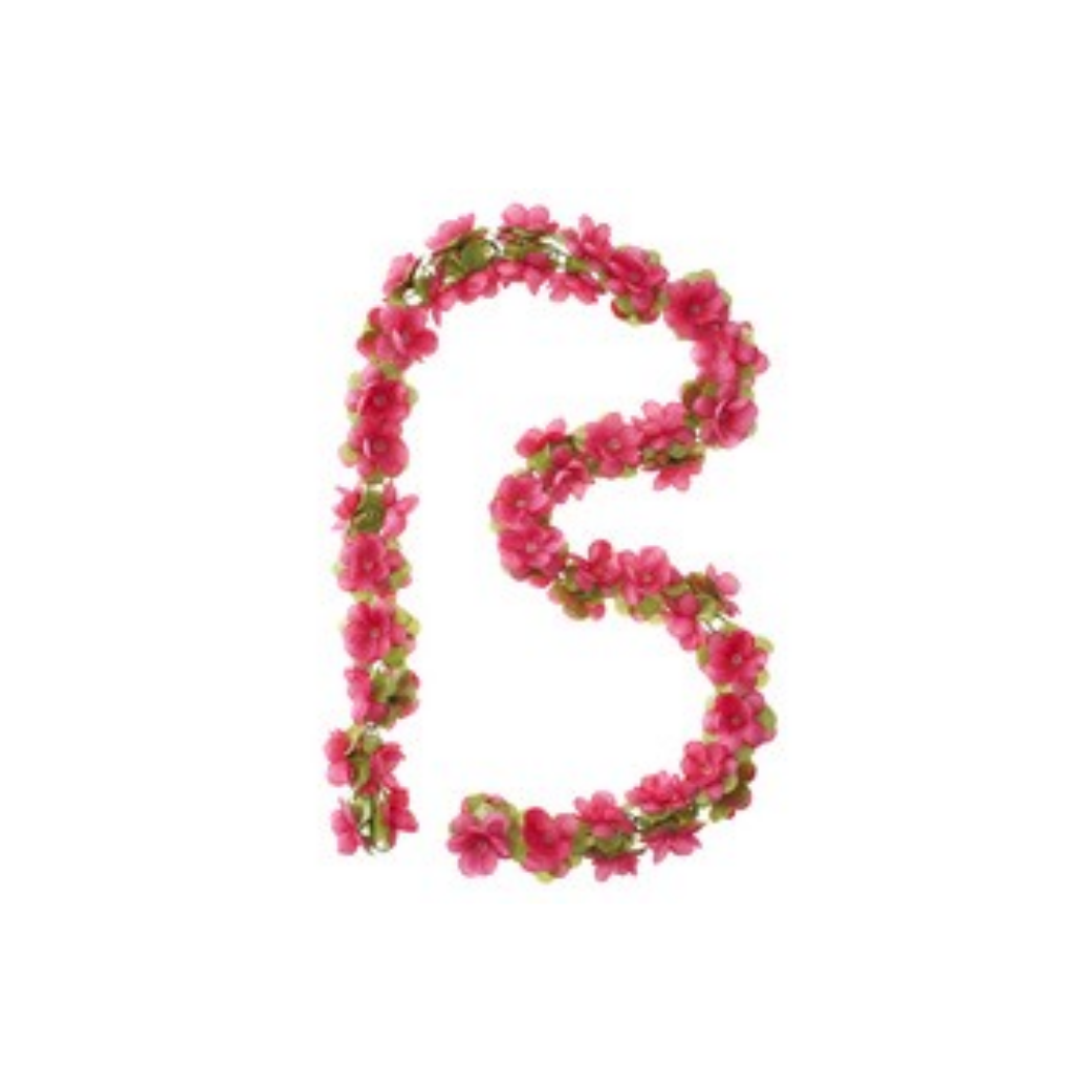 Basil Flower Garland - bloemenstreng - fuchsia