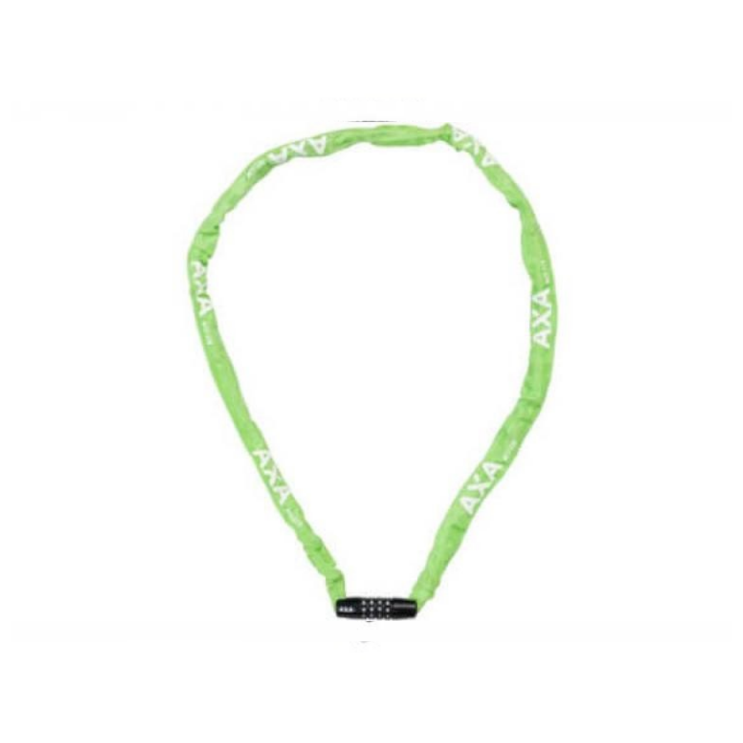 Slotketting axa rigid 120cm codeslot groen (kaart) Slotketting axa rigid 120cm codeslot groen (kaart)