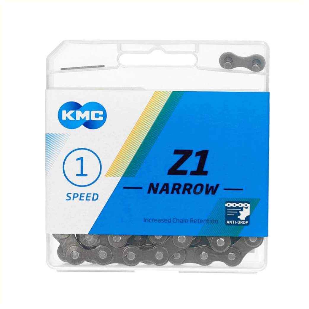 KMC Z1 ketting smal 1/2x3/32, 7.3mm, 112L single speed Bruin