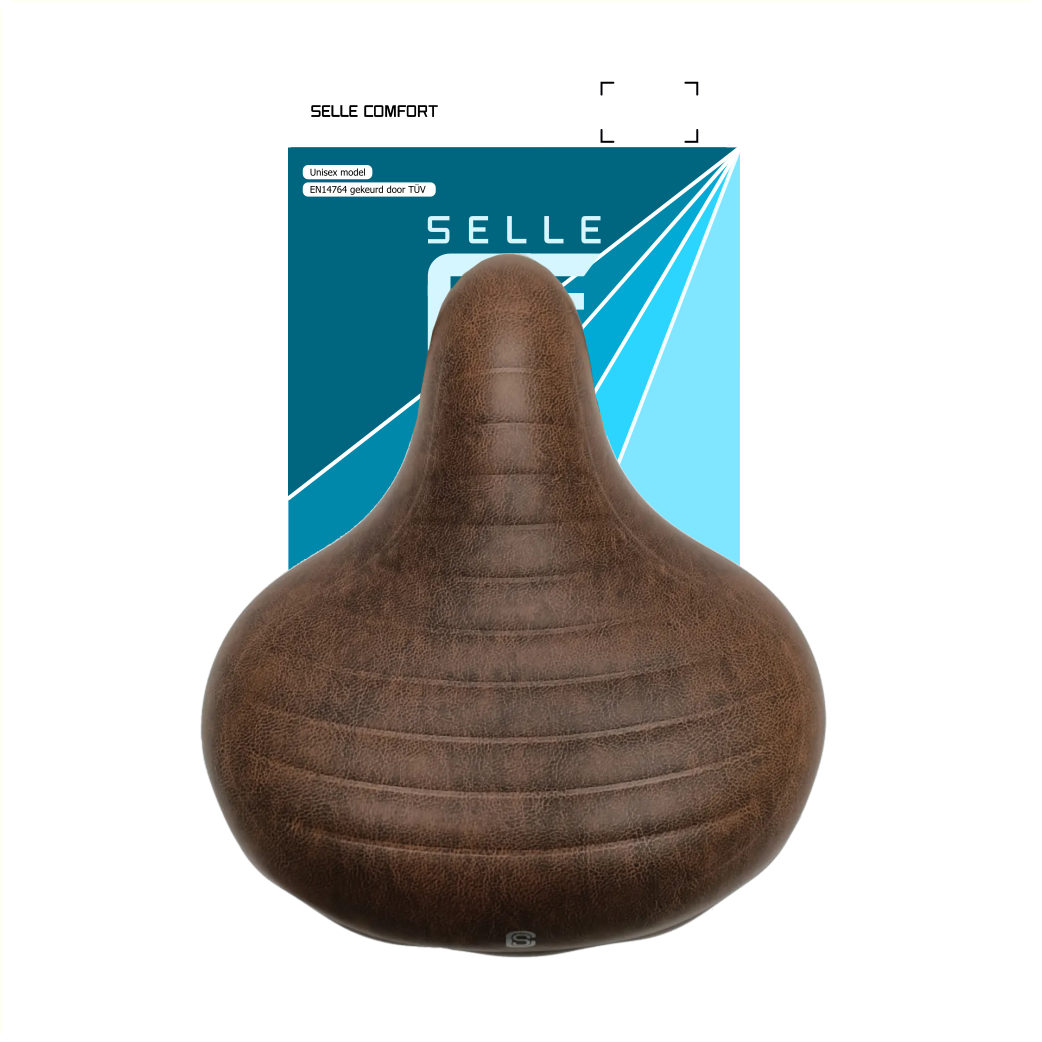 Selle Comfort zadel Wave bruin, zonder strop