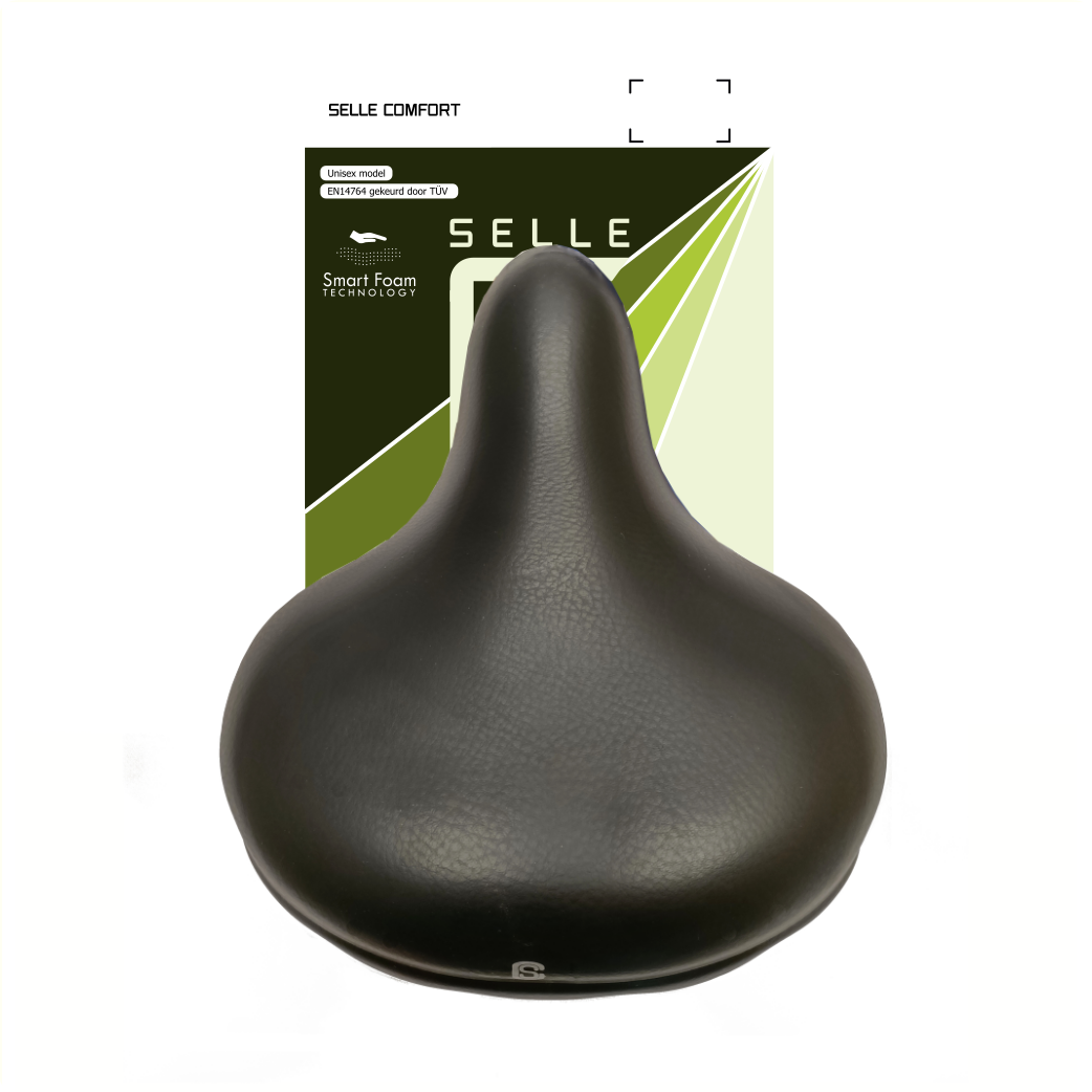 Selle Comfort Zadel Retro XL. Met smart foam techniek, zonder strop.