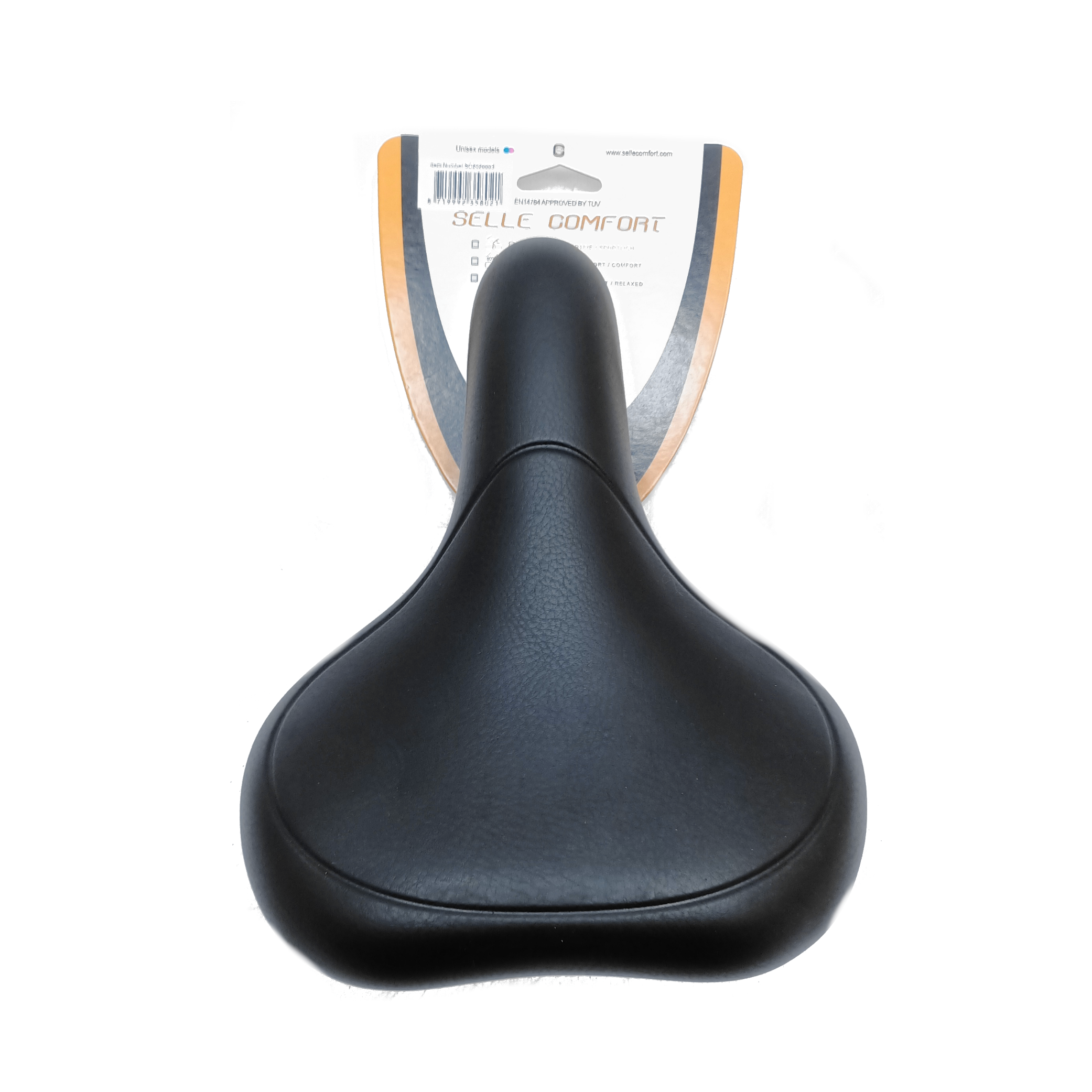 Selle Comfort zadel E-Bike zwart, zonder strop (hangverpakking).
