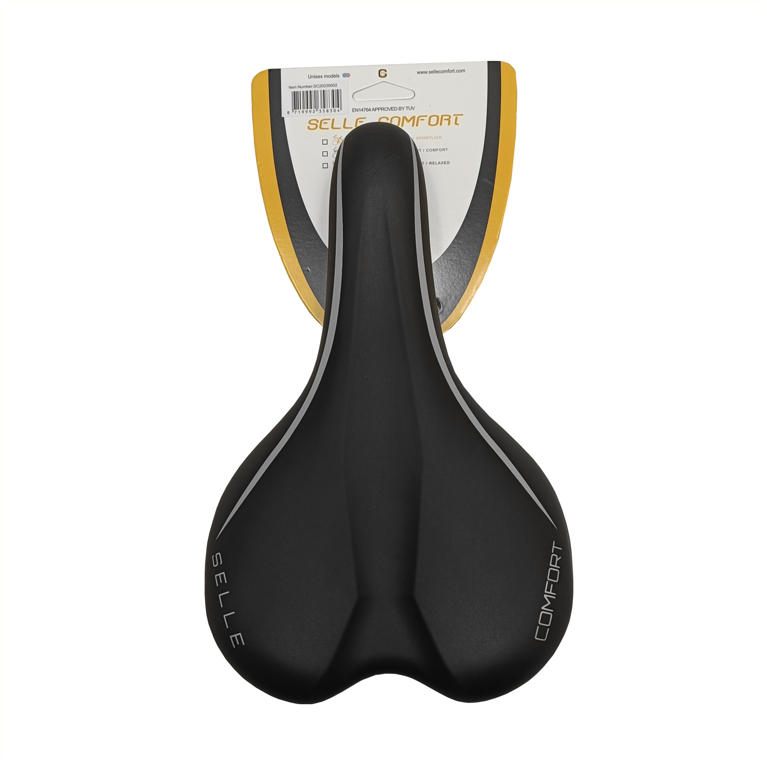 Selle Comfort Zadel Vintage 1, zonder strop (hangverpakking), lengte 27,5 cm, breedte 17cm