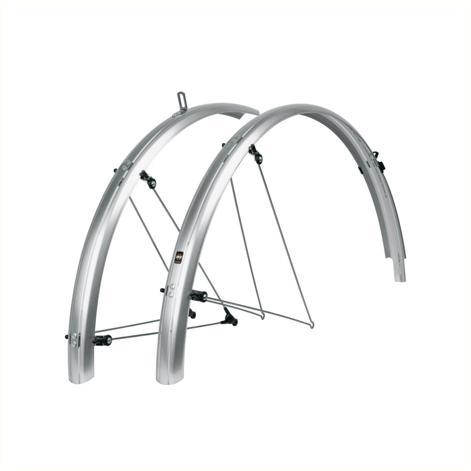 SKS bleumels basic 35mm spatbord set, Zilver