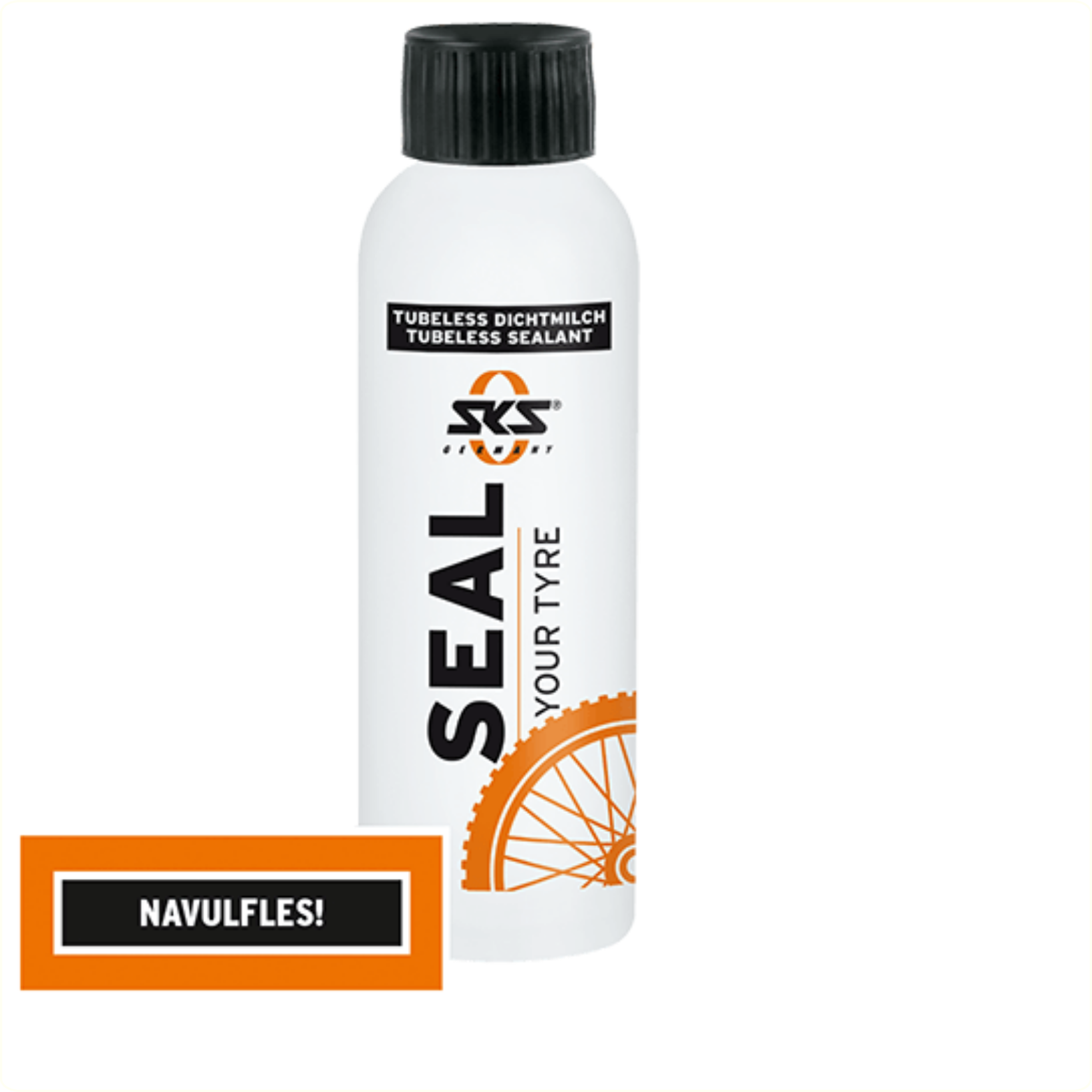 SKS SKS seal your tire 500ml. CO2 compatible.verbruik: XC-AM 60ml / Enduro-Downill 125ml