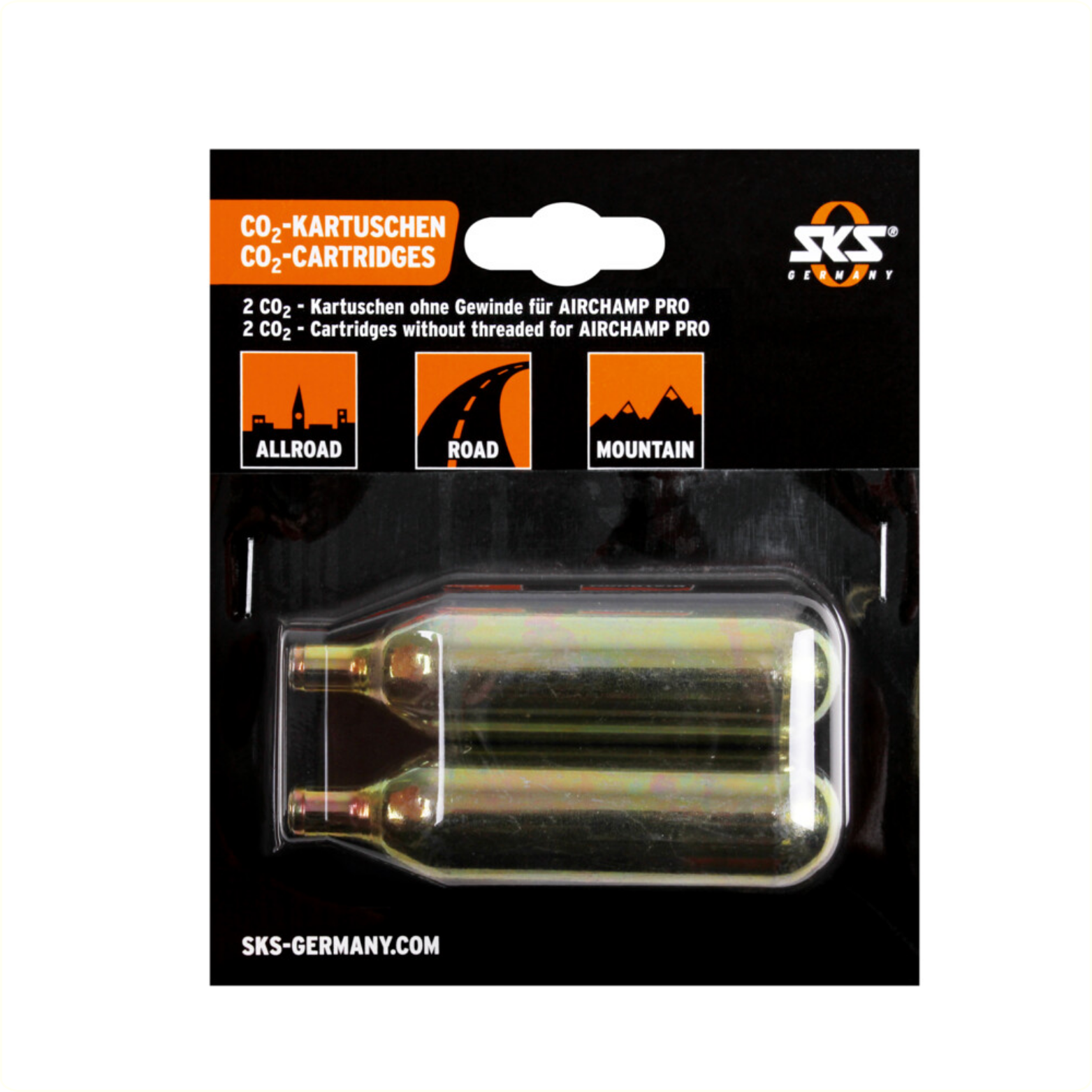SKS luchtpatronen (2) 16gr. airchamp co2 z draad