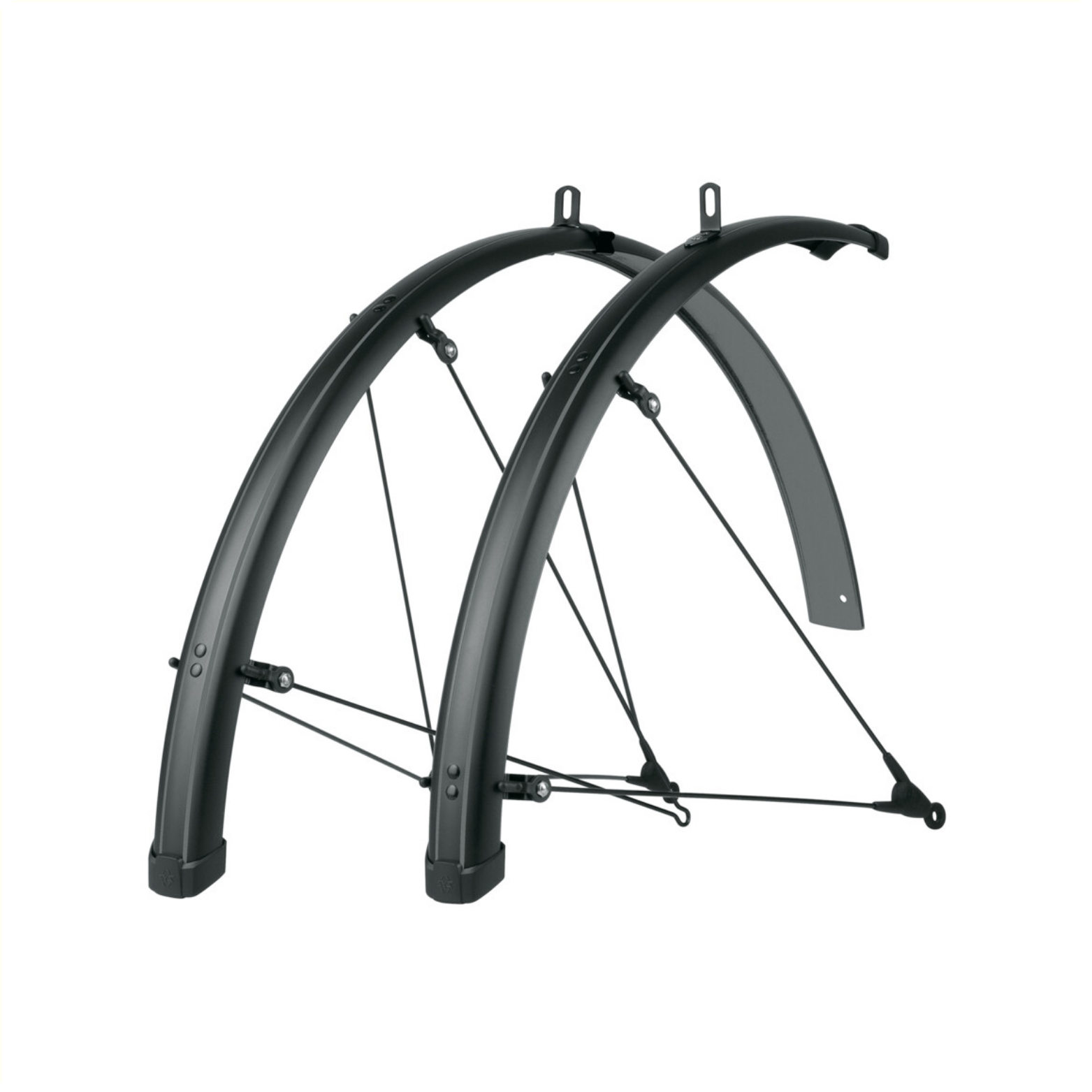 SKS bleumels Stripes 45mm spatbord set, zwart