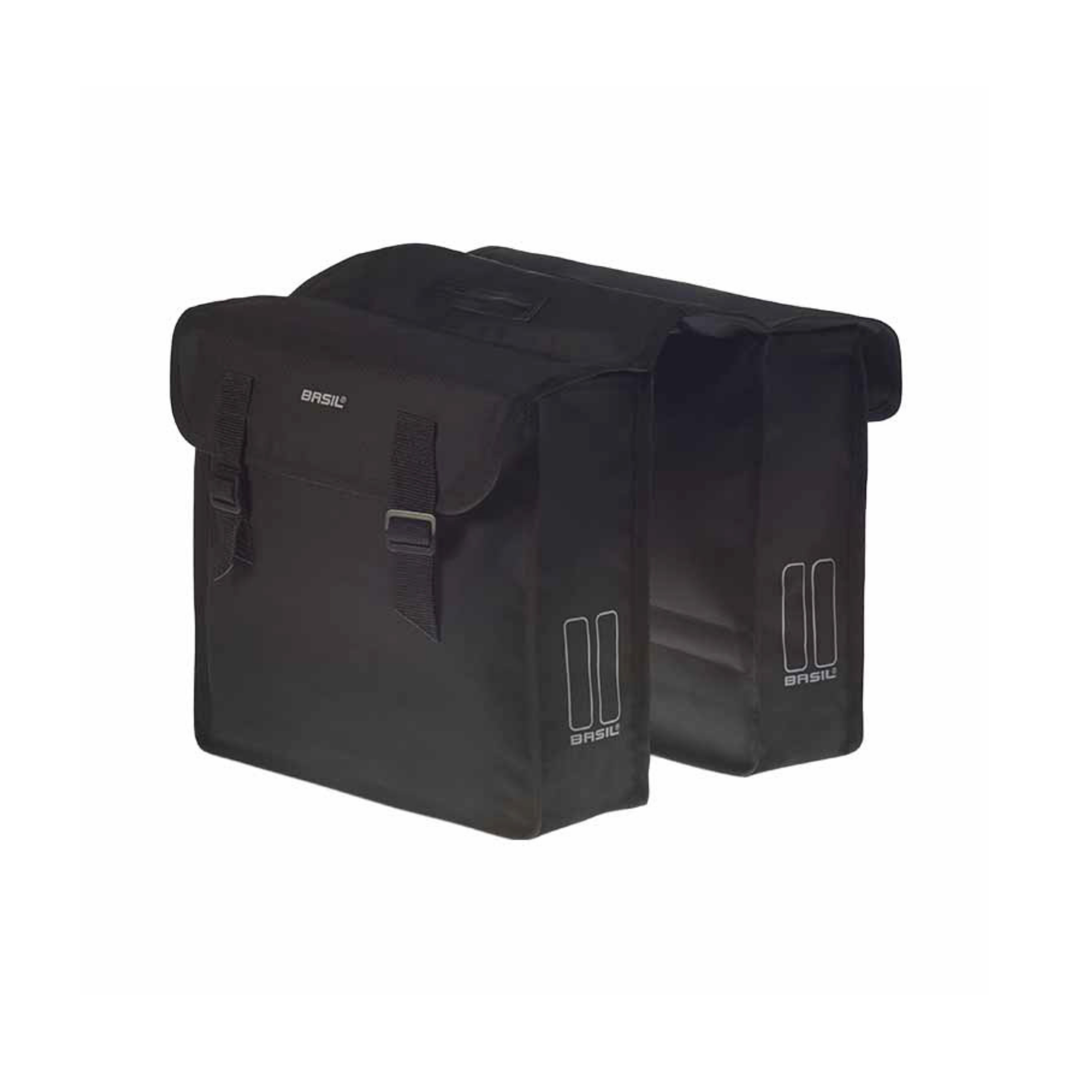 Basil Mara - dubbele fietstas - 26 liter - zwart Basil Mara - dubbele fietstas - 26 liter - zwart