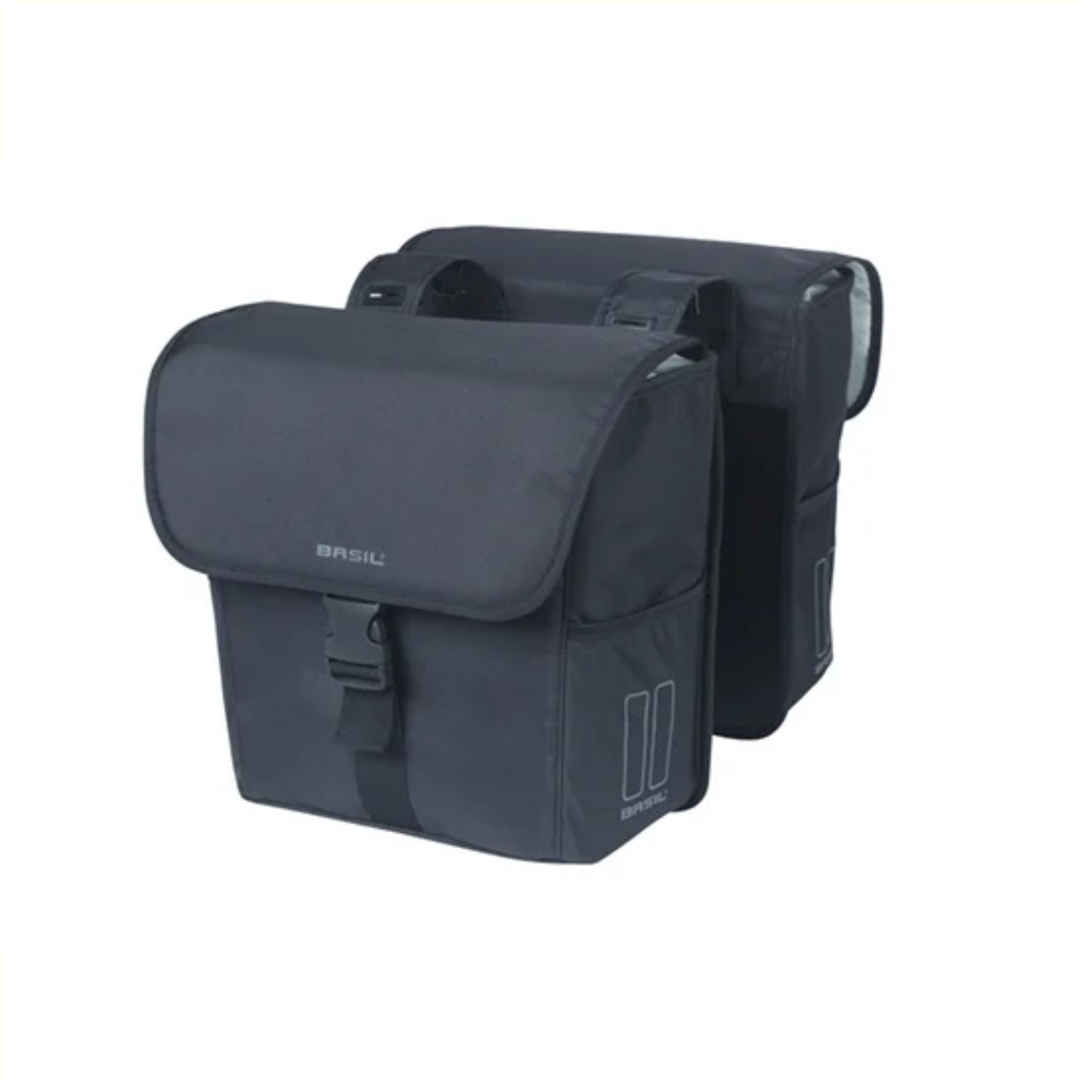 Basil Go dubbele fietstas 32L Zwart