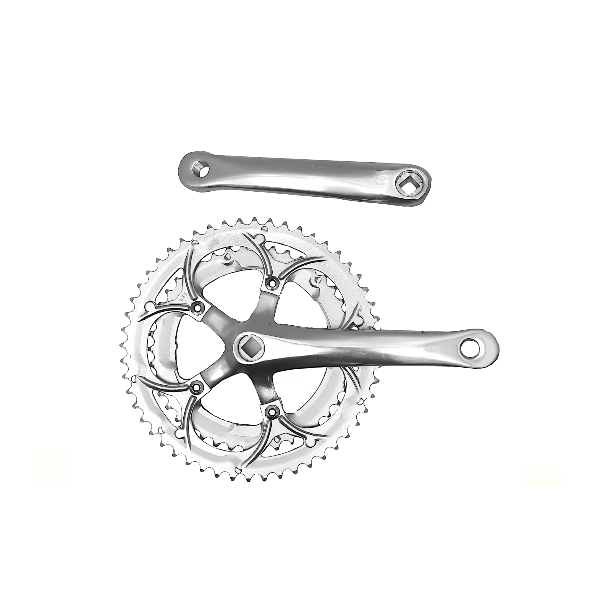 crankstel race 42-52T 170 mm zilver