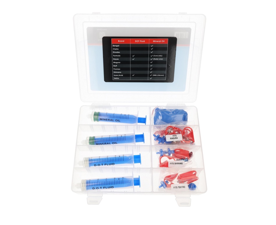 Elvedes bleeding kit voor hydraulische schijfremmen.