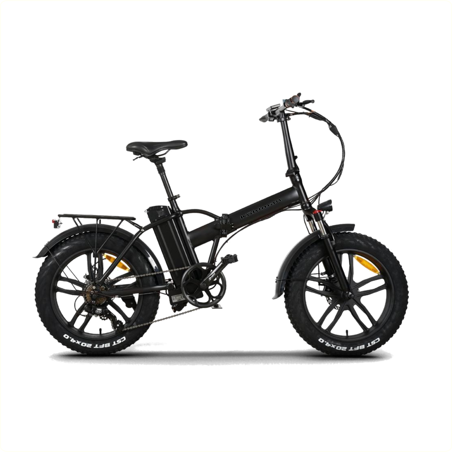 Köhlman - Elektrische Fatbike - Vouwfiets - 7 Speed - 20 inch - Matzwart