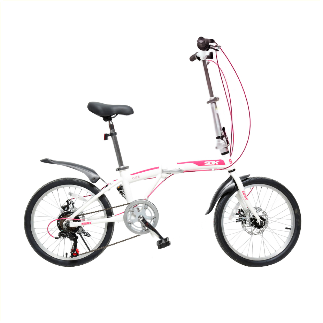 FB0201D Vouwfiets 20" wit schijfrem