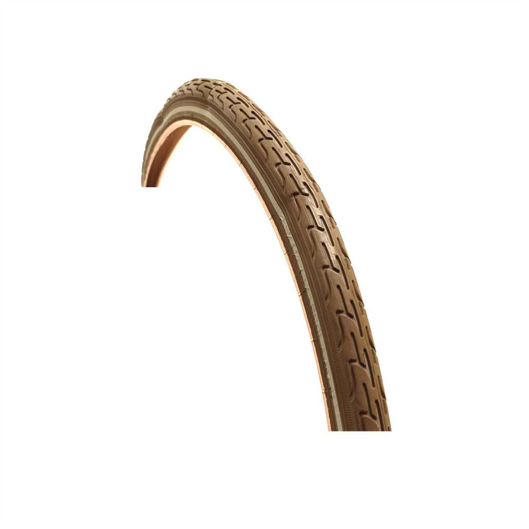 Deli buitenband, bruin met reflectie, 26x1 3/8 ETRTO 37-590