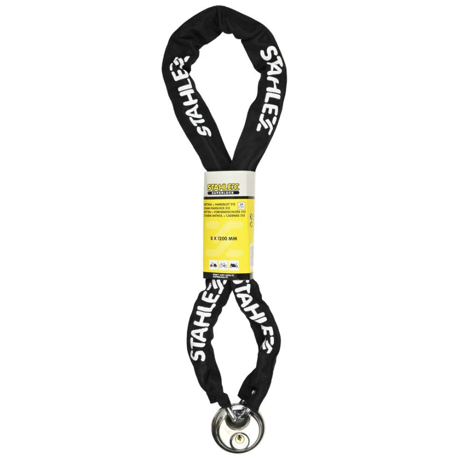 Ketting + hangslot rond 312 8 x 1200 mm