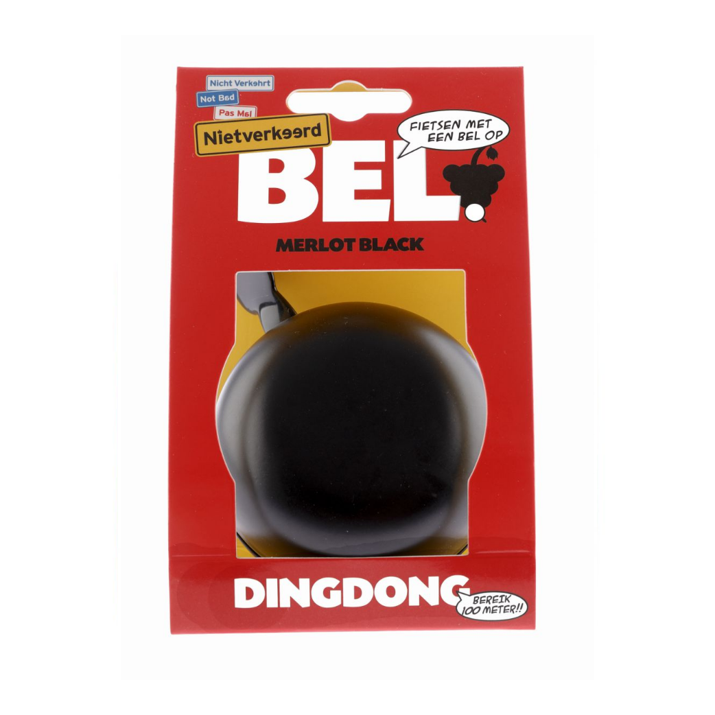 NietVerkeerd Fietsbel ding-dong staal 80 mm zwart afbeelding
