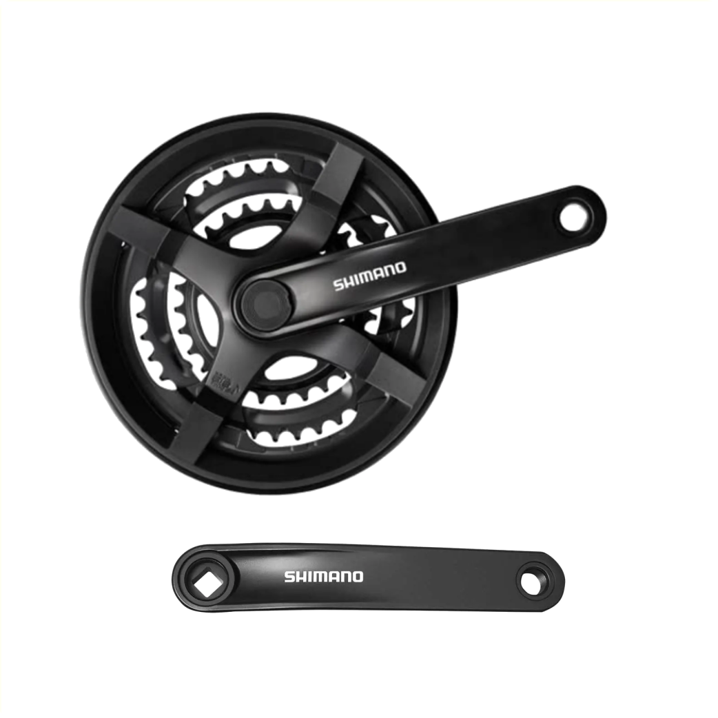 Shimano crankstel FC-TY301, 6/7/8-speed, 48/38/28T