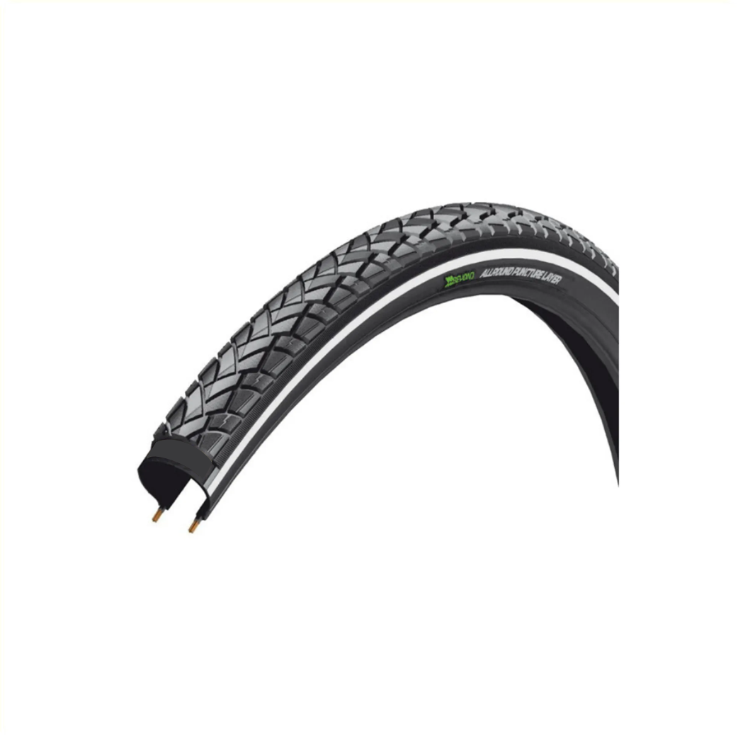 Beyond BY-101 ( anti-lek laag 1mm) Zwart met reflectie. 28x1.75, ETRTO 47-622
