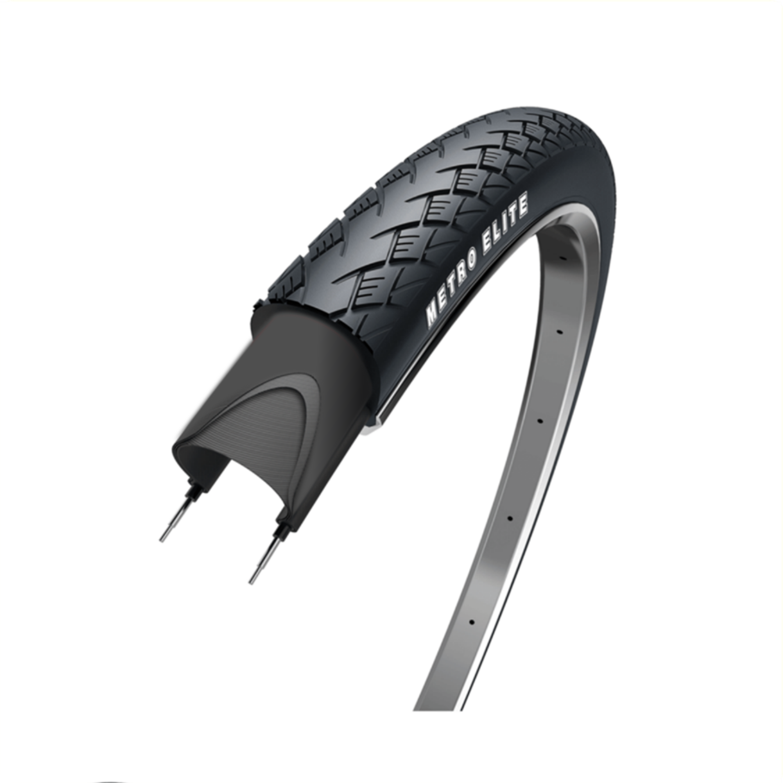 WOLFF Metro Elite, zwart met reflectie,  28x1 5/8x1 3/8, ETRTO 37-622