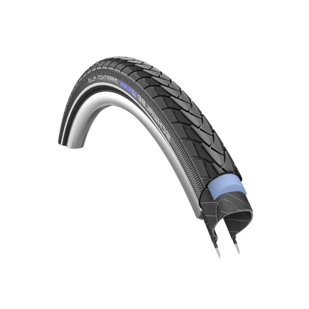 Schwalbe Marathon Plus (Smartguard 5mm anti-lek), Zwart met reflectie, 26x1,75, ETRTO 47-559