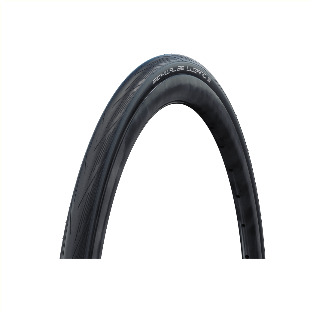 Schwalbe Lugano 2 (K guard), Zwart zonder reflectie, 28x1.00 ETRTO 25-622