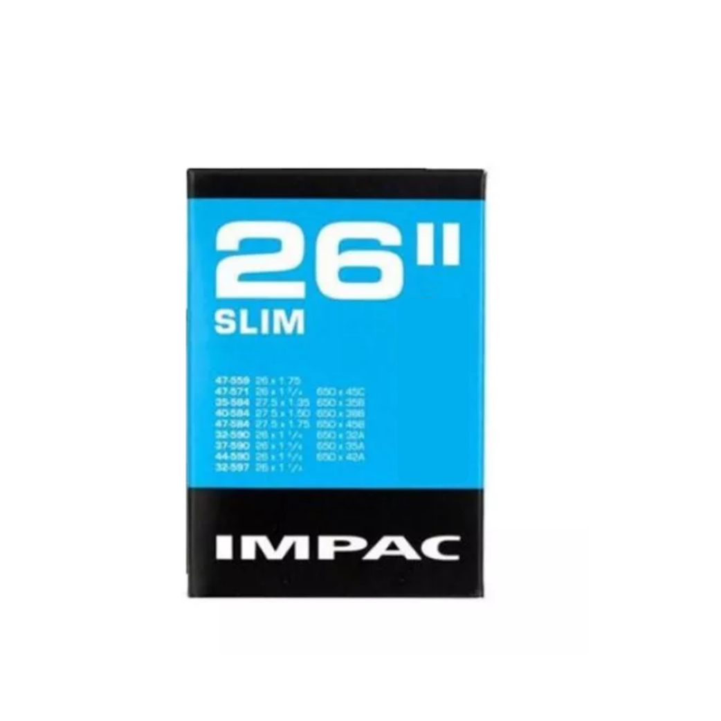 Impac Binnenband (by Schwalbe) SV26SLIM 26x1.75 - 26 x1 3/8 - 26x 1 1/4 ETRTO 32/47-559/597 , Ventiel: sclavarand/frans 40mm