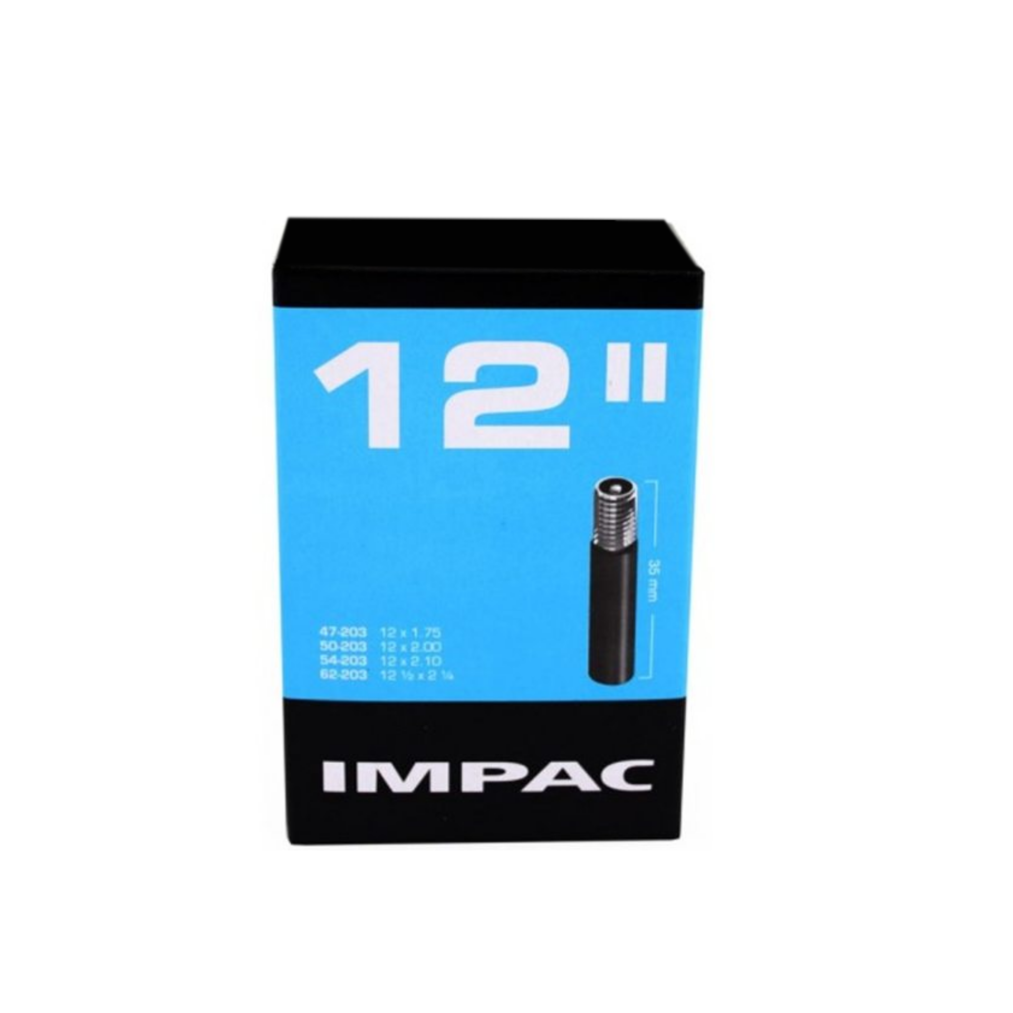 Impac Binnenband (by Schwalbe) AV12 12x1.75/2.35 ETRTO 47/62-203, Ventiel:Schrader/auto 35mm