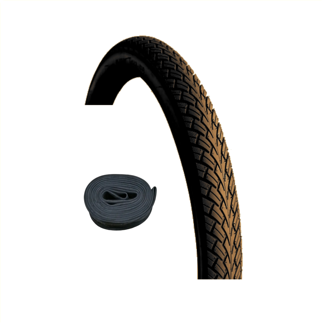 Wanda buitenband: Kleur: bruin met reflectie Maat:  28x1.60  ETRTO 42-622 incl binnenband 35/43/622 40mm autoventiel