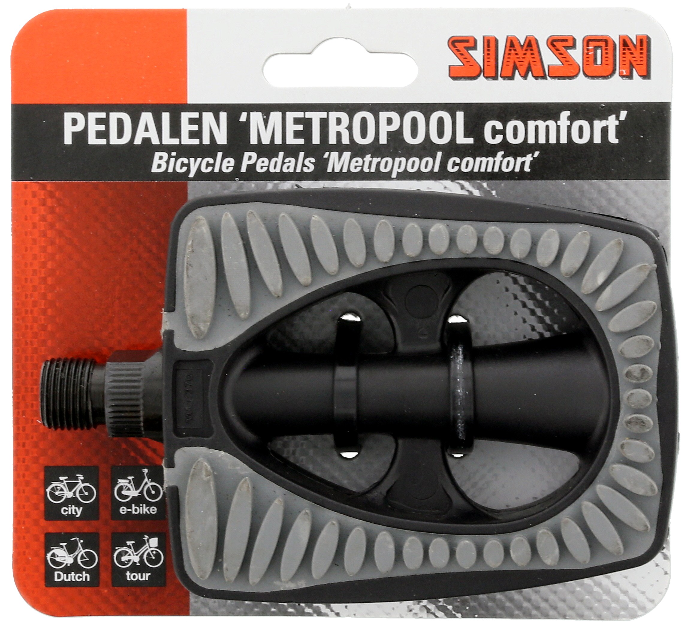 pedalen set Metropool Comfort 9/16 inch grijs/zwart pedalen set Metropool Comfort 9/16 inch grijs/zwart