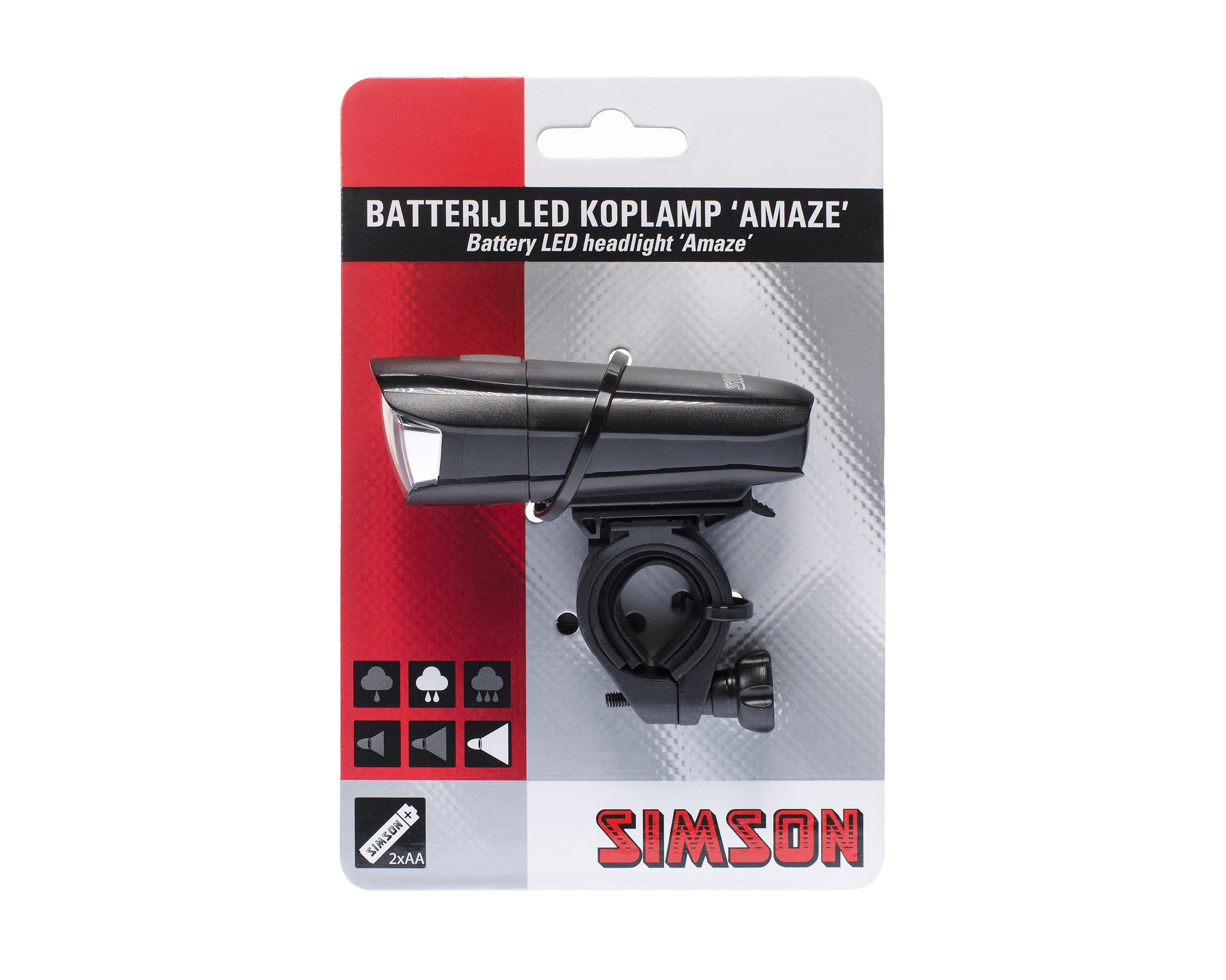 Simson LED Batterij koplamp 'Amaze'